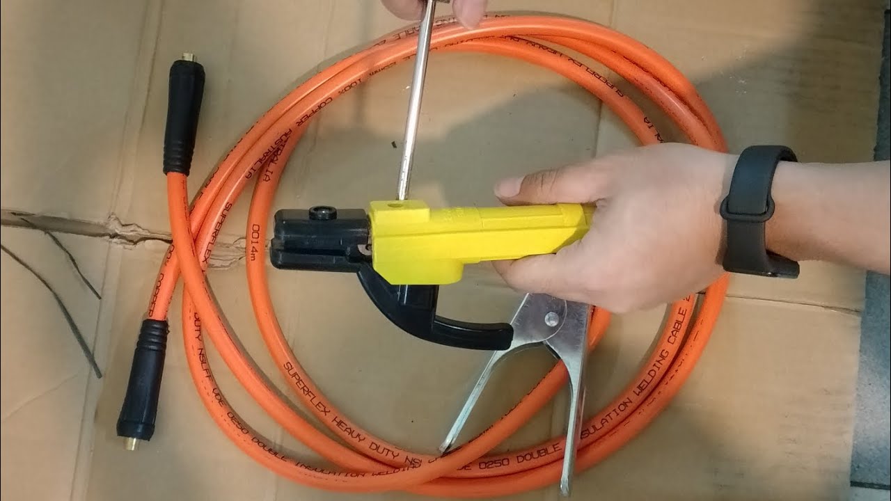 Tutorial Perakitan Kabel las Set Tang Las Tang Masa Kabel Las 