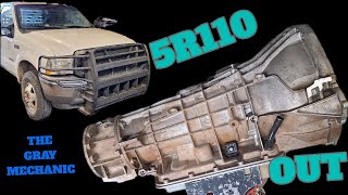 (DIY) 2003 Ford F-350 Transmission REMOVAL. (5R110)