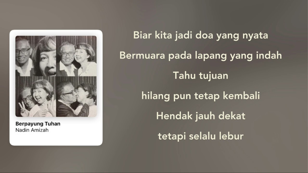 Berpayung Tuhan - Nadin Amizah | Lirik Lagu