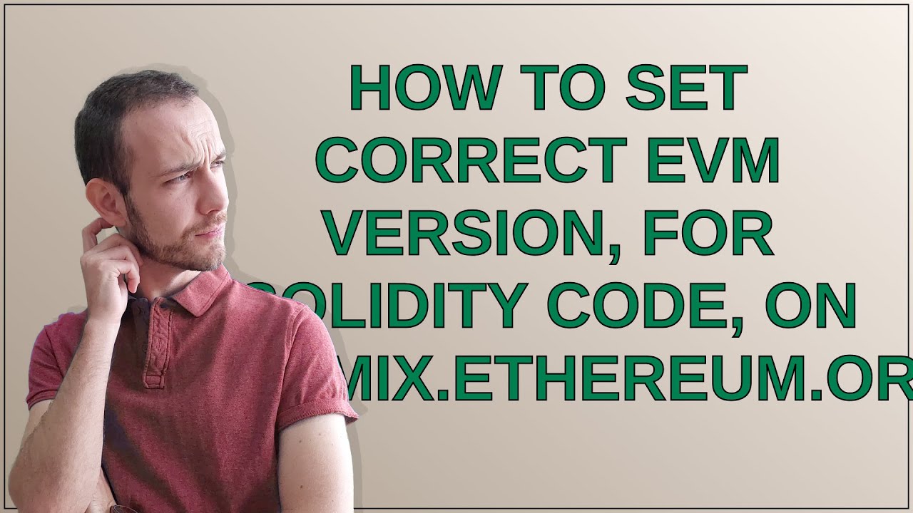 evm bytecode analysis vs solidity source code analysis... Ethereum: How to set correct EVM version, for Solidity code, on remix ...