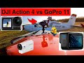 Тест DJI Action 4 и GoPro 11 в Полете // Аэродром Головино Томск