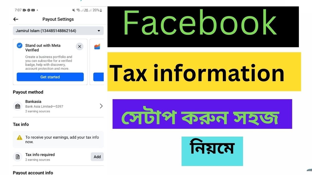 How to add Facebook payout tax number |Facebooks bank tax number| - YouTube