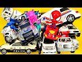 救急車パトカー消防車をチェック！坂道を緊急走行するよ！Check out ambulance police car fire truck! run on the slope. #6