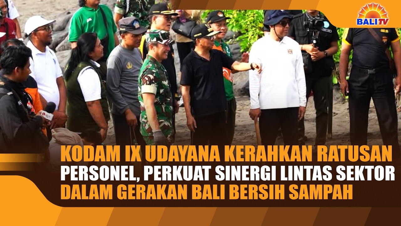 KODAM IX UDAYANA KERAHKAN RATUSAN PERSONEL, BERSINERGI LINTAS SEKTOR DALAM GERAKAN BALI BERSIH