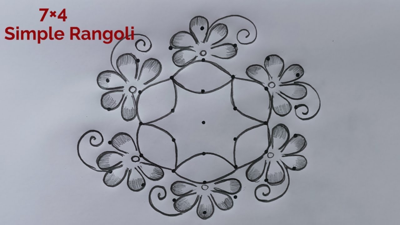 New Year 2026 Special Kolam Design 7×4 🌺 New Year Muggulu 🌺 New Year Rangoli 🌺 Beautiful Rangoli