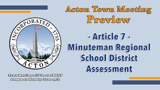 2020 Town Meeting Preview - Article 7