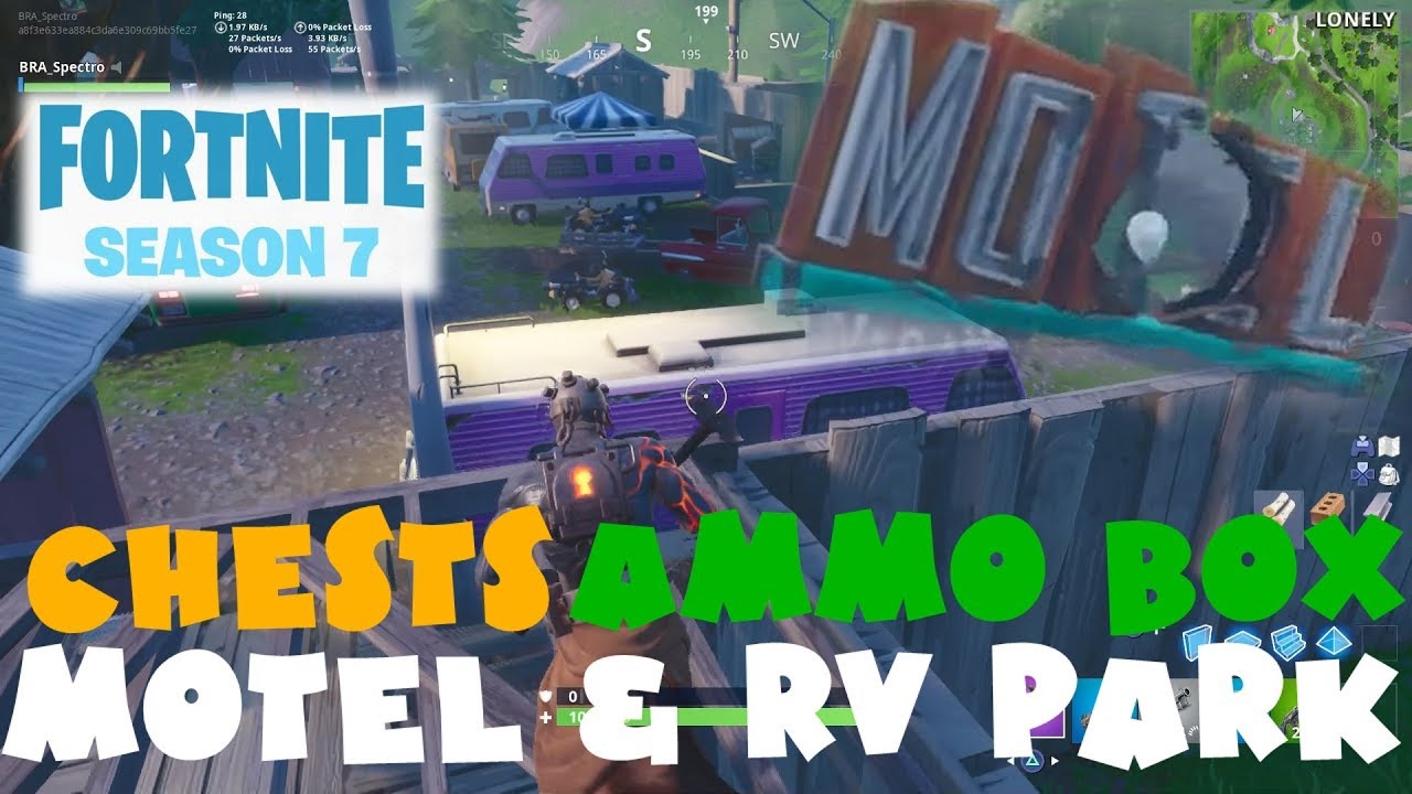 Motel Rv Park Chests Ammo Boxes Locations Challenge Guide - motel rv park chests ammo boxes locations challenge guide fortnite battle royale season 7