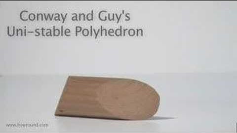 The uni-stable polyhedron (www.howround.com)