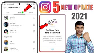 Instragram Activity Status Update | Instagram Kind Of Reaction New Update | Instagram 5 New Update