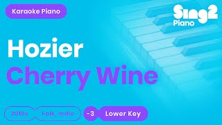 Hozier - Cherry Wine Lower Key Piano Karaoke