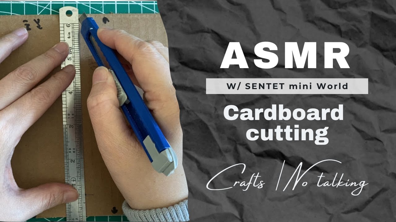 ASMR | 20min break with cardboard cutting (Crafts| No talking) - YouTube