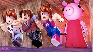 Roblox  ESCAPANDO DA PIGGY EM FAMÍLIA!