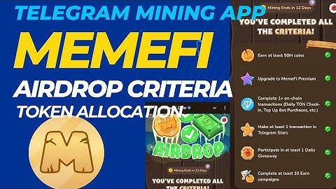 Memefi airdrop latest update | Memefi Airdrop Criteria update | Memefi token allocation update |