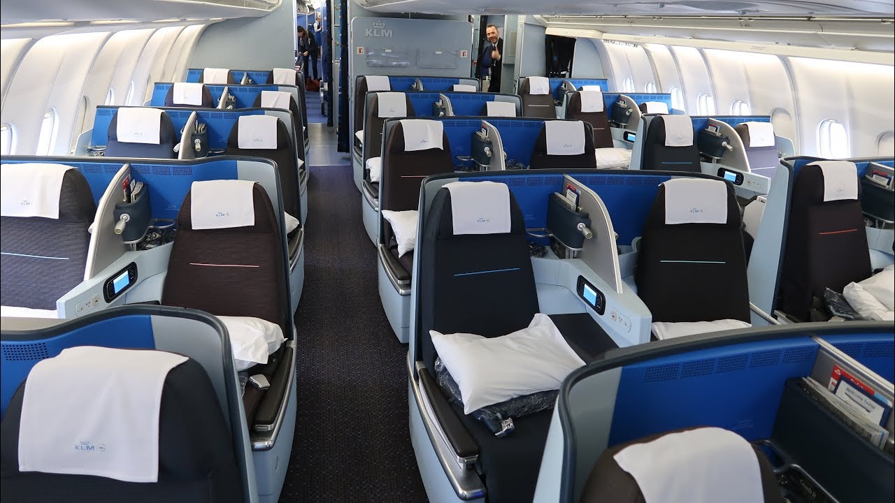 KLM A330 new Business Class from Kigali to Amsterdam (via Uganda)