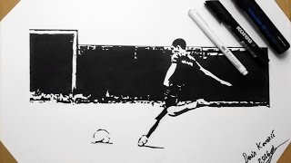 Strikers Youtuber Drawing - Football Fan Art