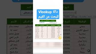 دالة Vlookup للبحث عن القيم excel world شروحات تقنية تعلم photoshop