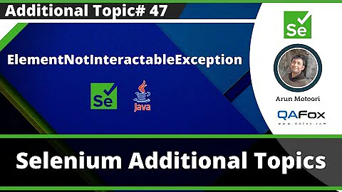 ElementNotInteractableException - Selenium Exception Type