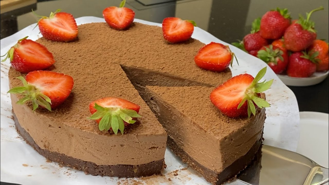 أروع كيك بارد صحي بدون غلوتين بدون فرن بدون جيلاتين وبدون حرمان سريع ولذيذ بزااااف 👌👌