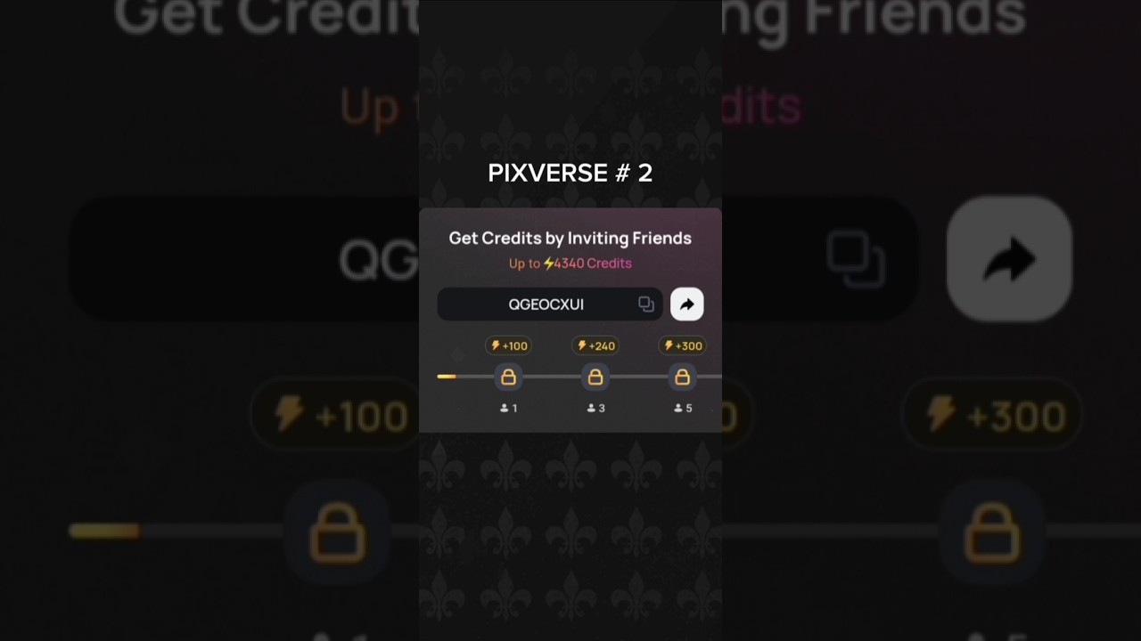 Referral Code of Pixverse V6 Ai | June 8, 2026 ( 5 Accounts without names)