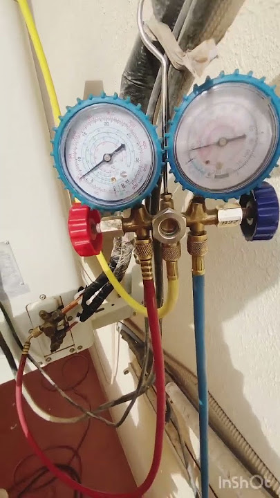Split ac service and gas charging #gree #airconditioner #home