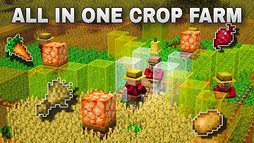 Minecraft Full Auto - ALL IN ONE CROP FARM - Potato Wheat Carrot Beetroot