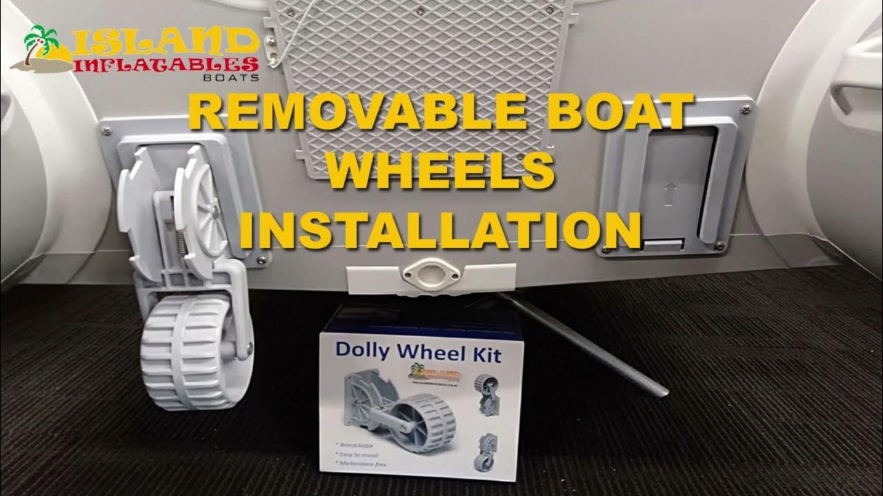 Island Inflatable Boats Removable Dinghy Dolly Wheels Installation