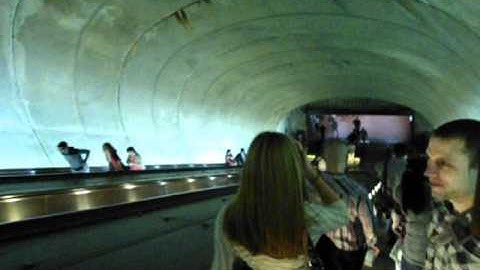 Escalera mecanica en Dupont circle, Washington DC