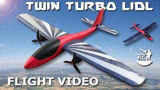 Flight Video - LIDL glider RC conversion - TWIN TURBO LIDL