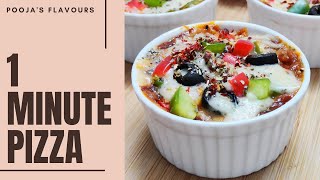 How To Make 1 Minute Pizza  Mug Pizza  Microwave Pizza
