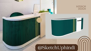 How to make modern Reception Table in Sketchup 2024.