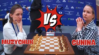 Muzychuk Mariya VS Gunina Valentina || Women's World Blitz Chess 2023 - R13