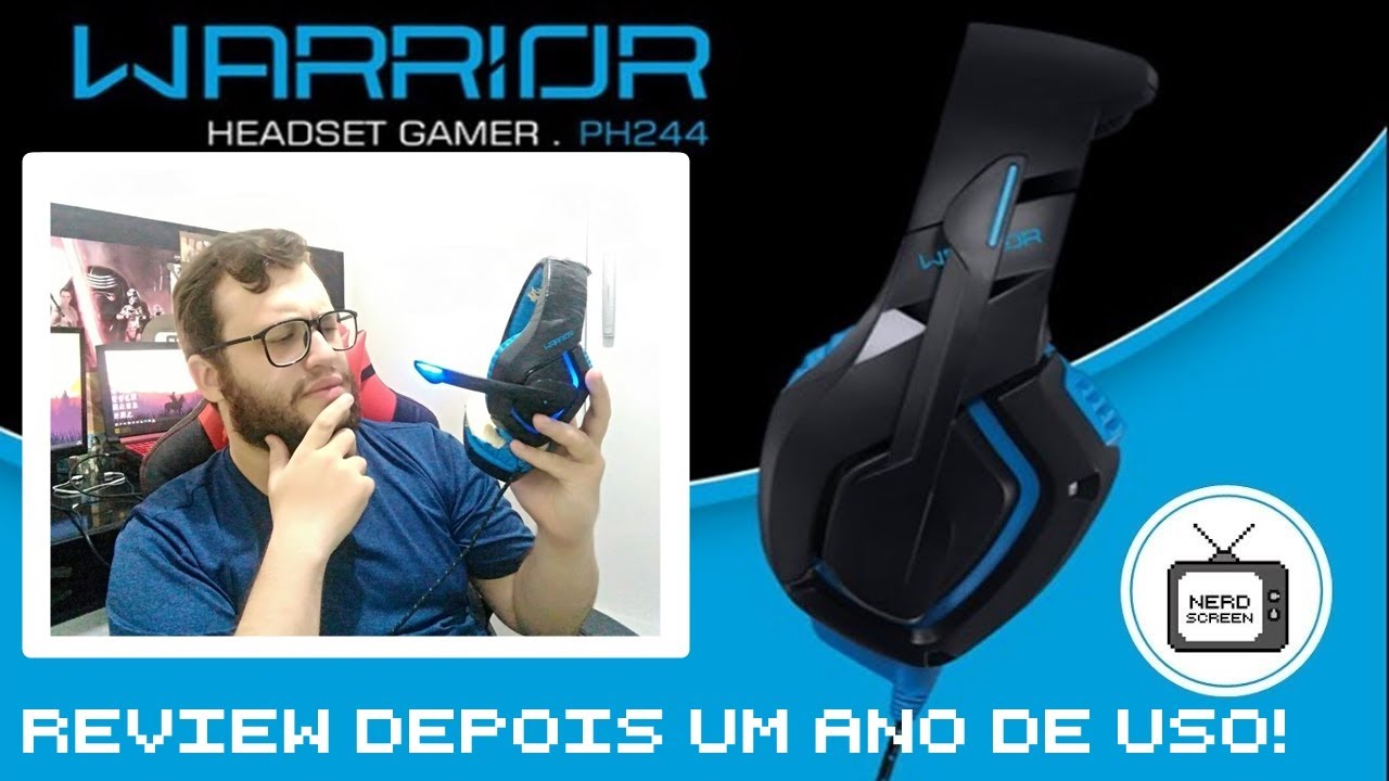 Fone de Ouvido Headset Gamer Warrior Straton USB 2.0 Stereo LED