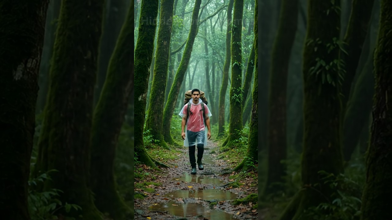 Alone in an Enchanted Forest 🌧️ A Secret Shelter Built in Gentle Rain | Cozy Survival ASMR