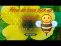 How do bees pick up honey..?