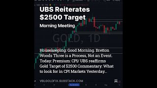 Gold: UBS Reiterates $2500 Target for 2024