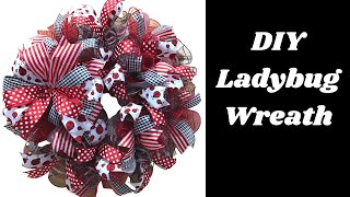 DIY Lady Bug Wreath Tutorial | How to make a Ladybug Wreath DIY Lady Bug Wreath Tutorial | How to make a Ladybug Wreath