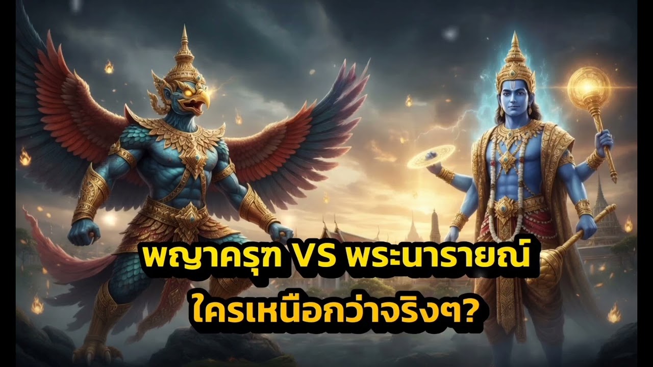 พญาครุฑ vs พระนารายณ์ ใครเหนือกว่าจริง ๆ? | ตำนานการต่อสู้ที่เสมอกัน!