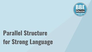 Parallel Structure for Strong Language