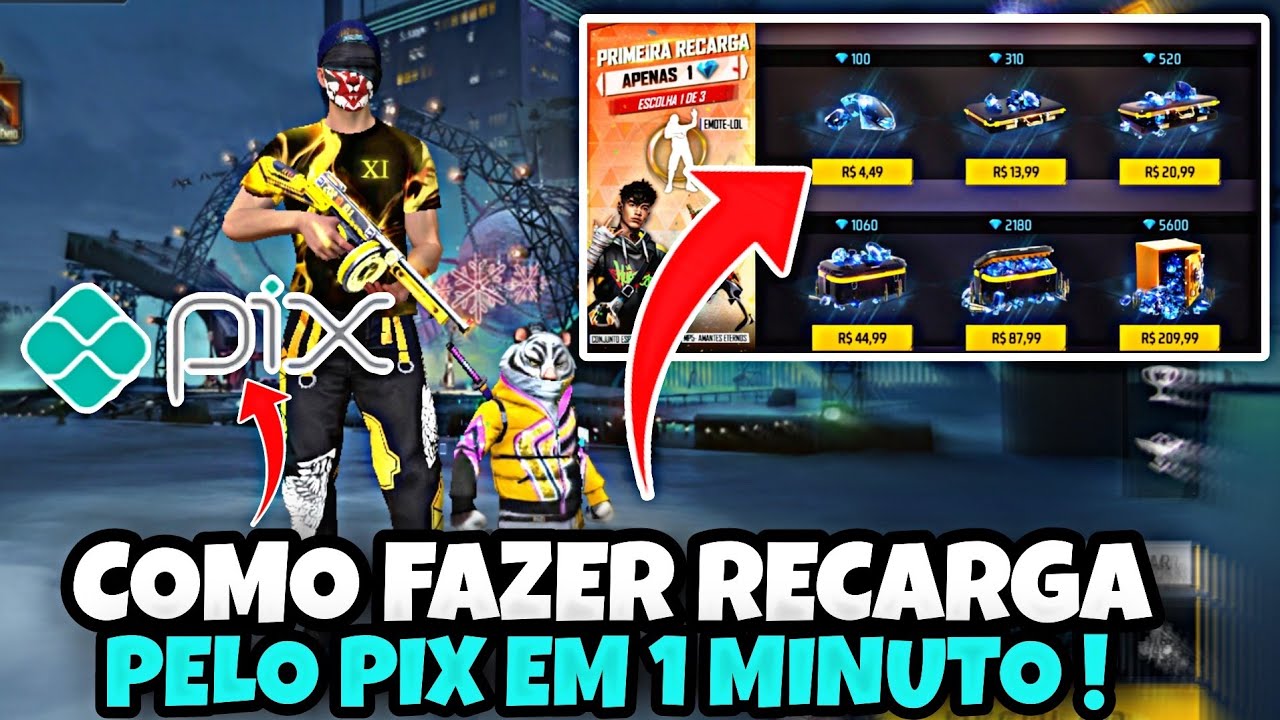 Como comprar diamantes no Free Fire usando Pix