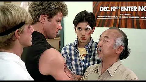 The Karate Kid - Larusso and Miyagi visit Cobra Kai dojo - BACKWARDS!