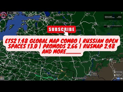 ETS2 1.48 Global Map Combo - RUSSIAN OPEN SPACES 13.0 - PROMODS 2.66 - RUSMAP 2.48 AND MORE.......