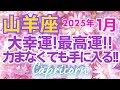 ♑山羊座2025年1月運勢🌈✨最強運！更に上昇！クレバーに勝利と大幸運を💐✨
