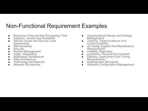 Functional and Non Functional Requirements