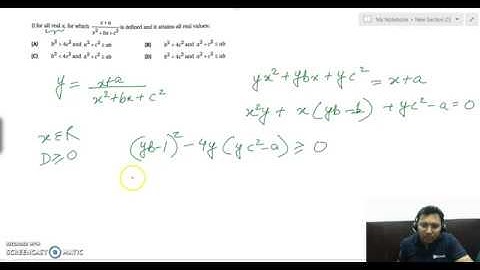 If for all real x, for which (x+a)/(x^2+bx+c^2 )  is  defined and it attains all real values then