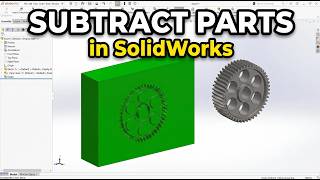 Subtract A Part From Another Part in SolidWorks | Subtract Bodies | SolidWorks Tutorial