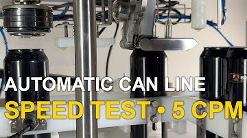Automatic Beer Can Filling Seaming Line – Speed Test 5 Cans per Minute Upgrade