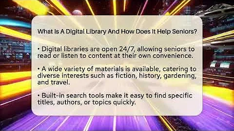 What Is A Digital Library And How Does It Help Seniors? - Senior Lifestyle and Entertainment Guide