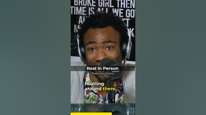 Childish Gambino talks about real in person #shorts