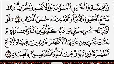 سورة آل عمران من الآية 10 إلى الآية 17 بصوت القارئ أحمد العجمي.