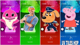 Baby Shark 🆚 Blippi 🆚  Sheriff Labrador 🆚 Peepa Pig . 🎶 Who Is Best????